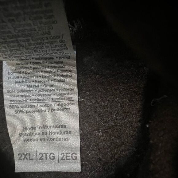 “Love That For You” Brown White Bubble Letter Heavy Weight Cotton Hoodie 2X - Picture 4 of 5